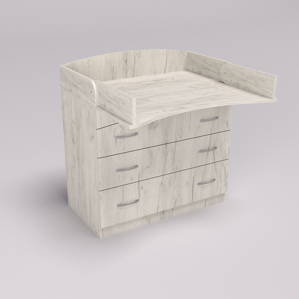 Комод пеленальний №2, Дуб Крафт Білий, 864/465/916 Львів - фото 3