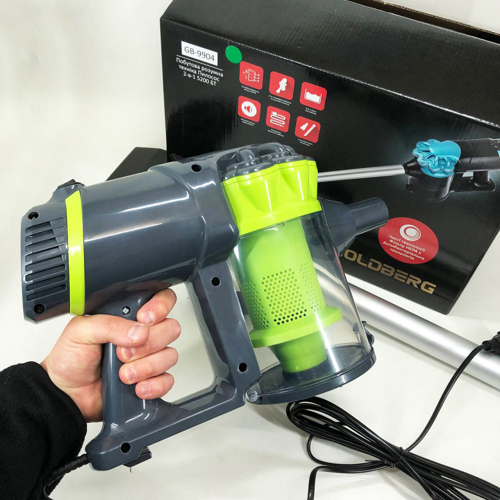 Колбовый пылесос для уборки пыли GOLDBERG, Пылесос с контейнером для уборки пыли Пылосос дома EJ-53 Киев - изображение 4