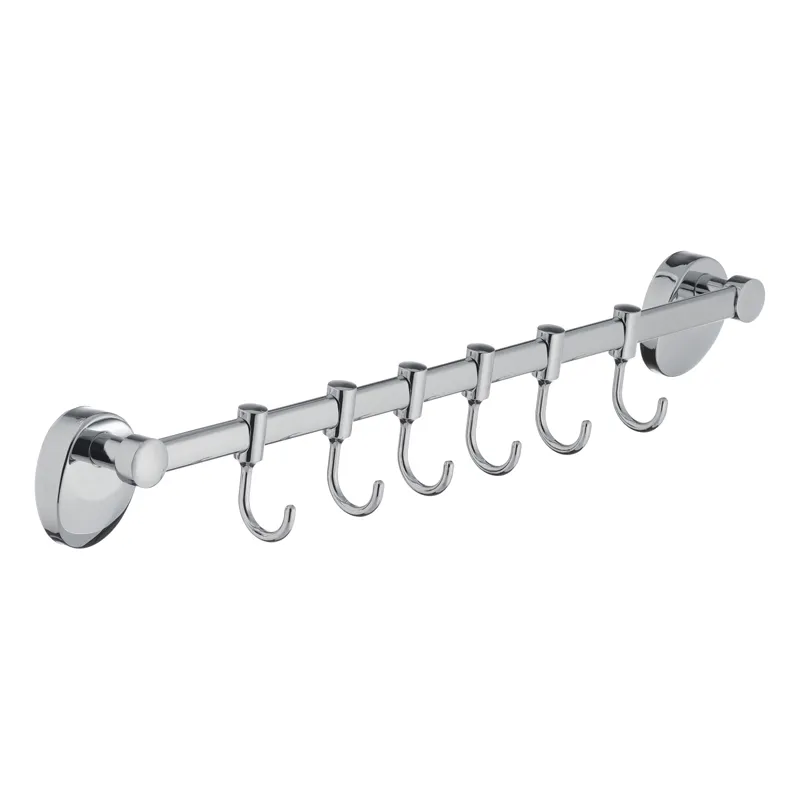 Вішалка для рушників у ванну з 6 рухомими гачками Zerix LR3315-6 (LL1449) Харків - фото 1