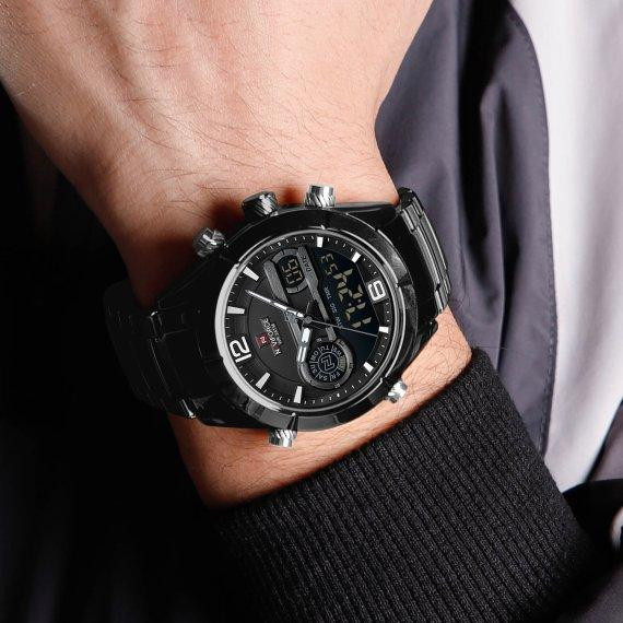 Годинник чоловічий тактичний Naviforce Aviator Чорний Вінниця - фото 4