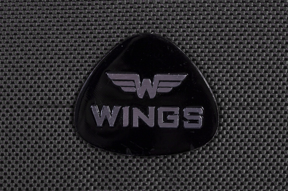 Чемодан тканевый WINGS 1708 большой с улыбкой 4 колеса 75 см Серый Киев - изображение 4