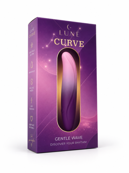Вибропуля с изогнутым кончиком и 10 режимами вибрации CURVE LUNE, фиолетово-розовый градиент Sex Aura Киев - изображение 5