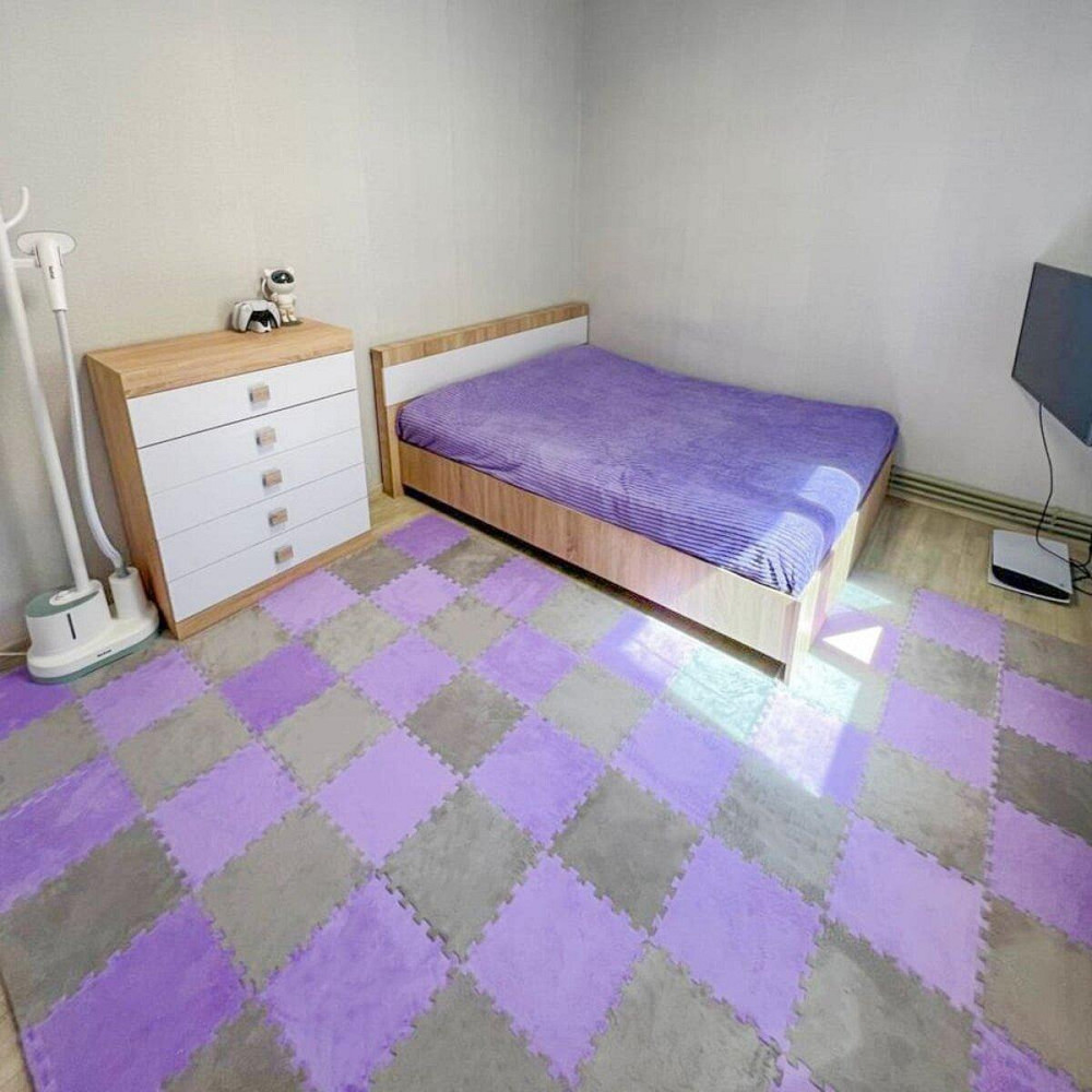 Пол-пазл плюшевый 30х30х1см Светло-серый (D) SW-00002080 Киев - изображение 9