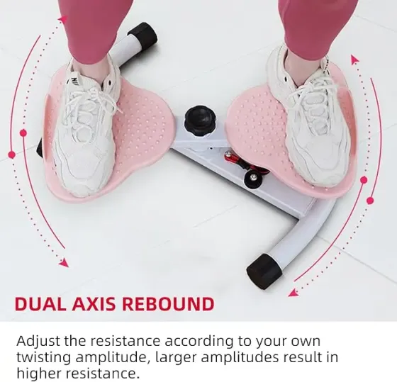 Напольный тренажер мини-степпер с эспандерами для дома (XY-016) Коломия