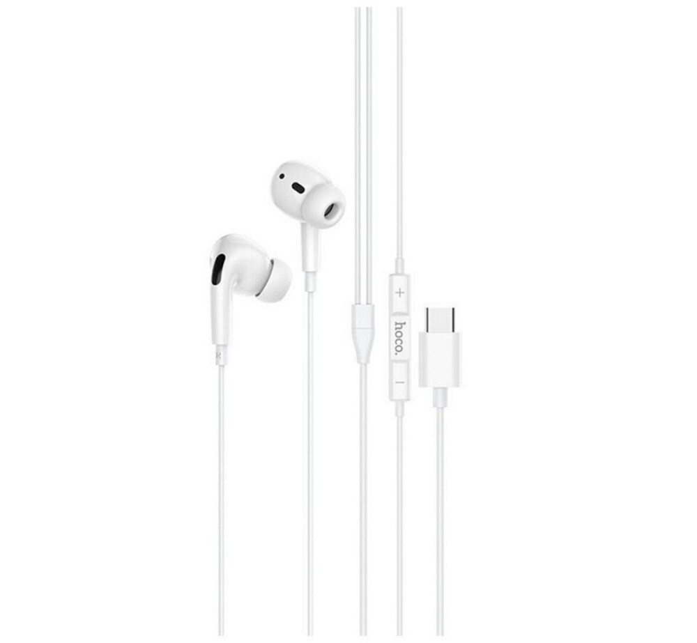 Навушники HOCO M101 Pro Crystal sound Type-C wire-controlled digital earphones with microphone White Киев - изображение 1