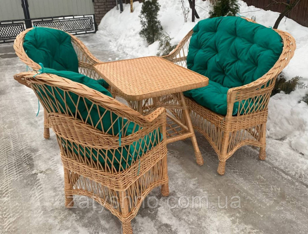Набор мебели из лозы с накидками Киев - изображение 7