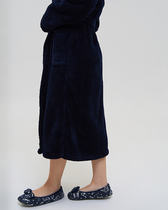 Теплий однотонний жіночий халат Nicoletta Queen — Велюрсофт 94118 S Київ - фото 3