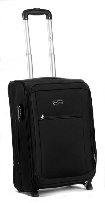 Валіза тканинна WINGS 1701 мала 55 см 2 колеса чорна Київ - фото 1