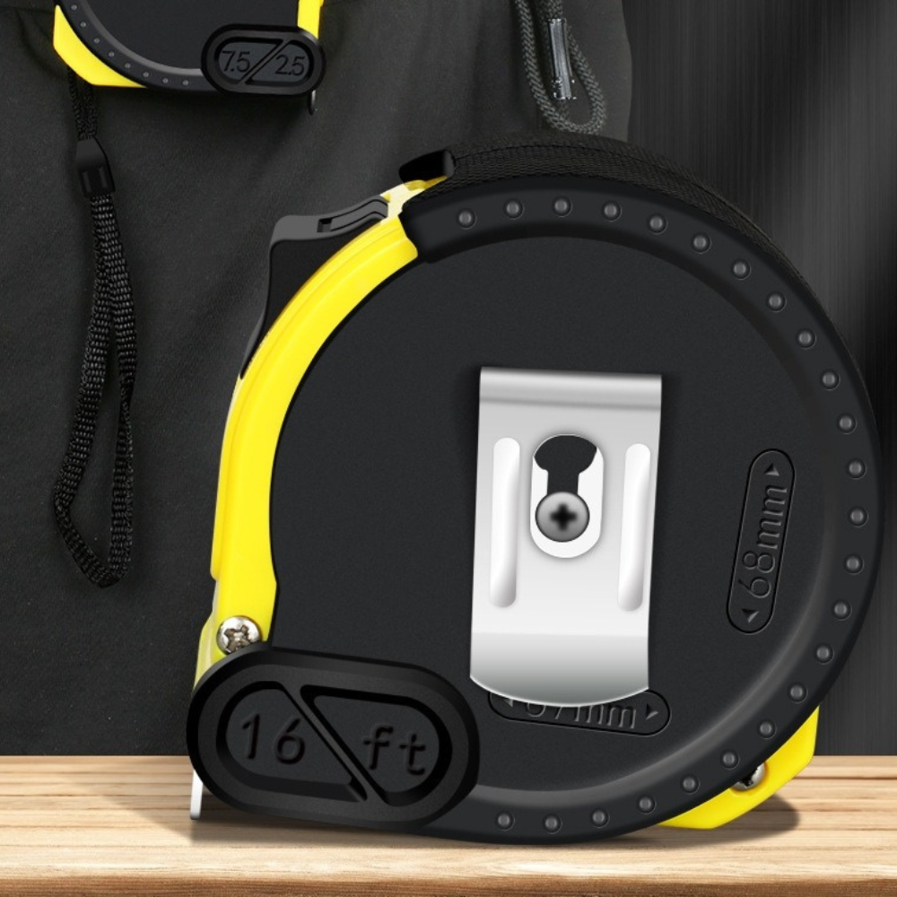 Рулетка будівельна вимірювальна 3м, протиударна подвійна з метричною і дюймовою системою, прогумована Кам'янець-Подільський - фото 3