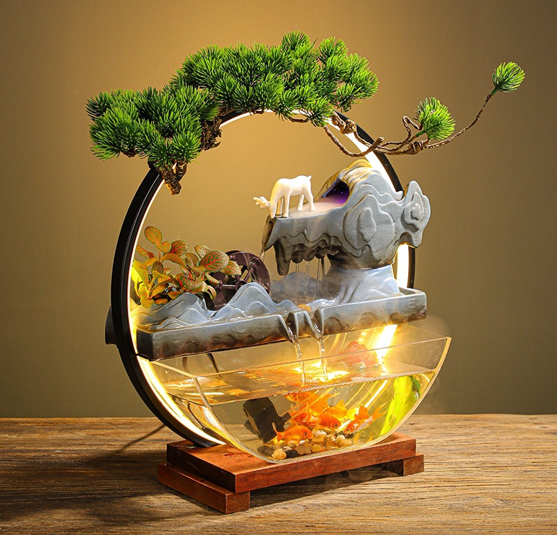 Подставка для благовоний 50х47 см, декоративный водопад, АКВАРИУМ, светильник, подставка для благовоний 5в1!! Кременчуг - изображение 5