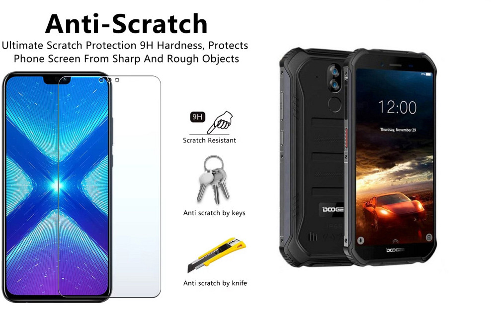 Захисне скло NeoGlass для DOOGEE S40, S40 Lite, S40 Pro – надпрозоре та стійке Київ - фото 1
