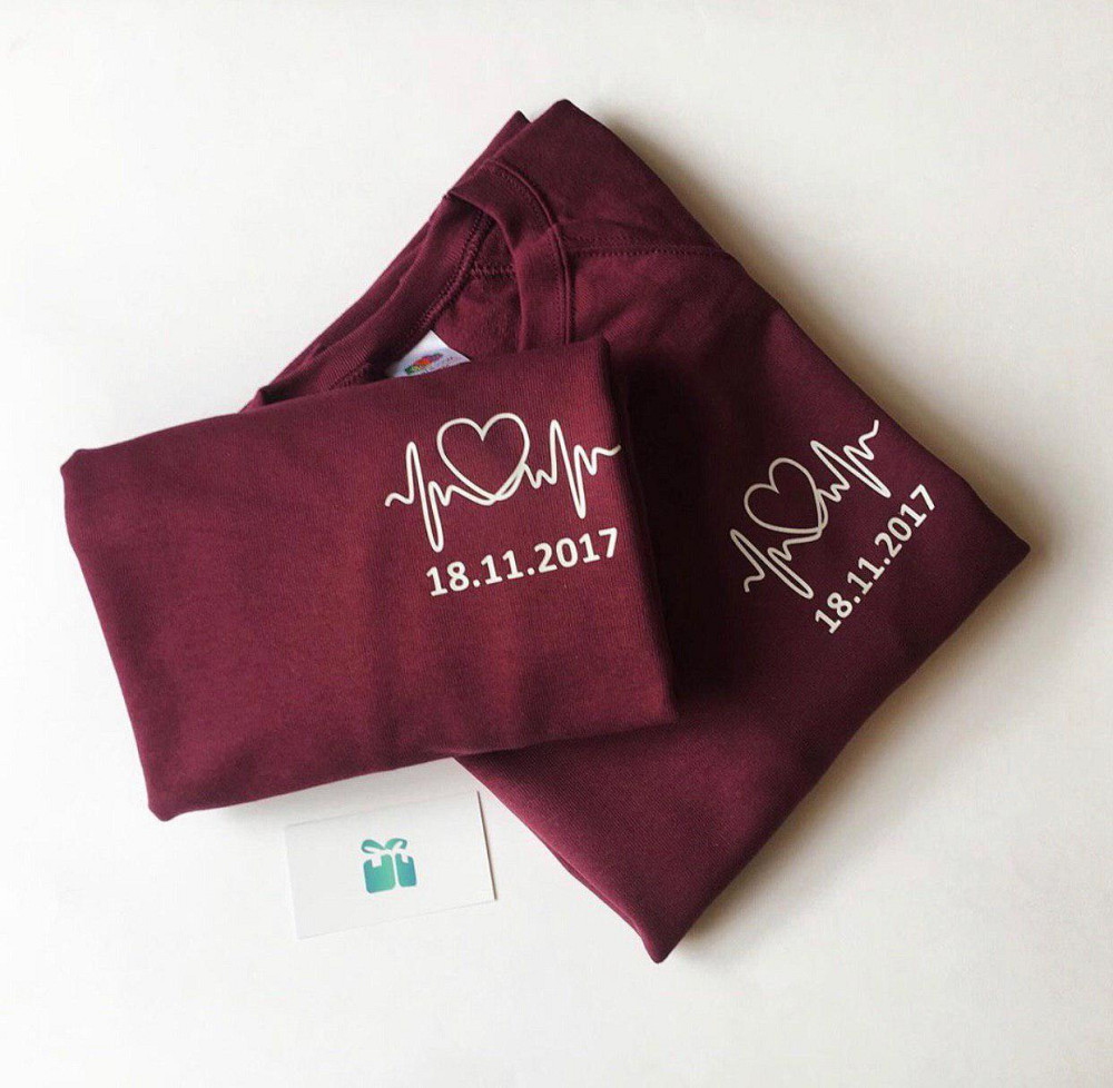 Бордові Парні футболки для хлопця та дівчини Чернівці - фото 1