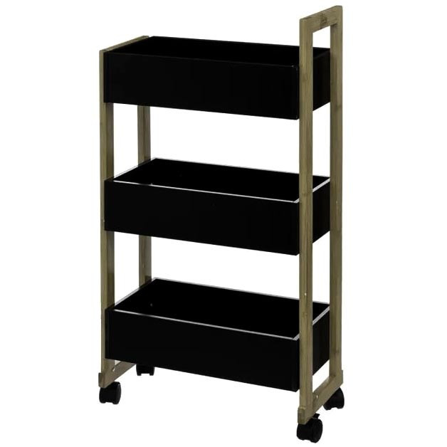 Етажерка для ванної на коліщатах "Крінтер" палісандр-венге Миколаїв - фото 1