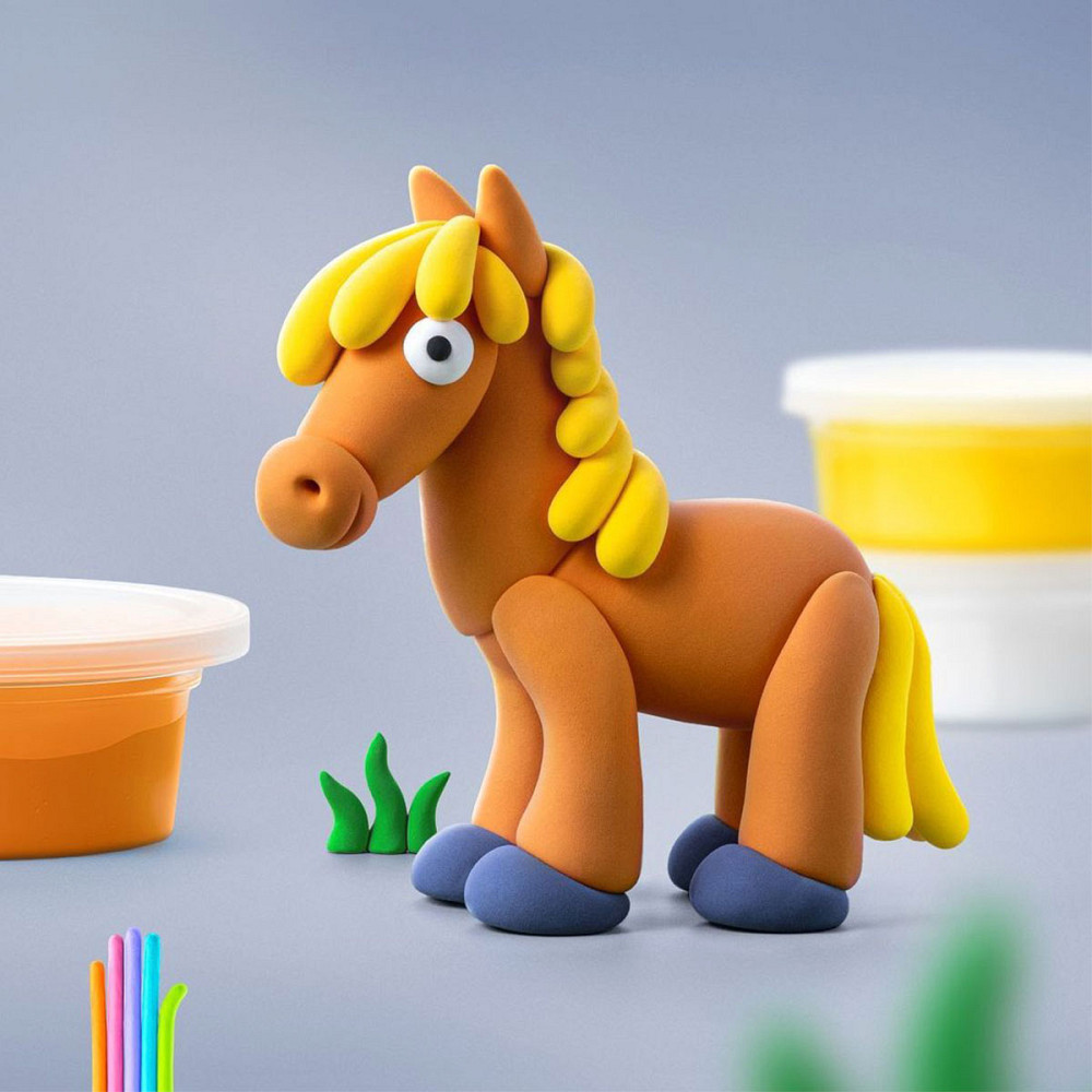 Набір пластиліну, що самостійно твердіє, ЛІПАКА – Поросятко, конячка, кролик Дніпро - фото 5