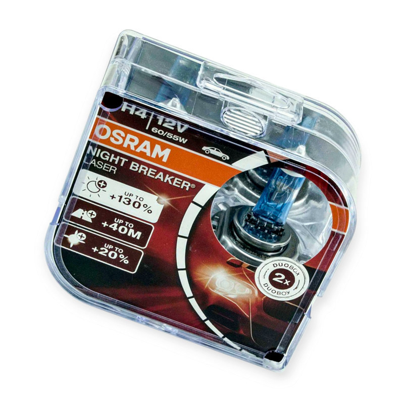 Автолампа 12V 60, 55 (43) Night Breaker Laser 130%(2шт) H4 Мукачево - изображение 1