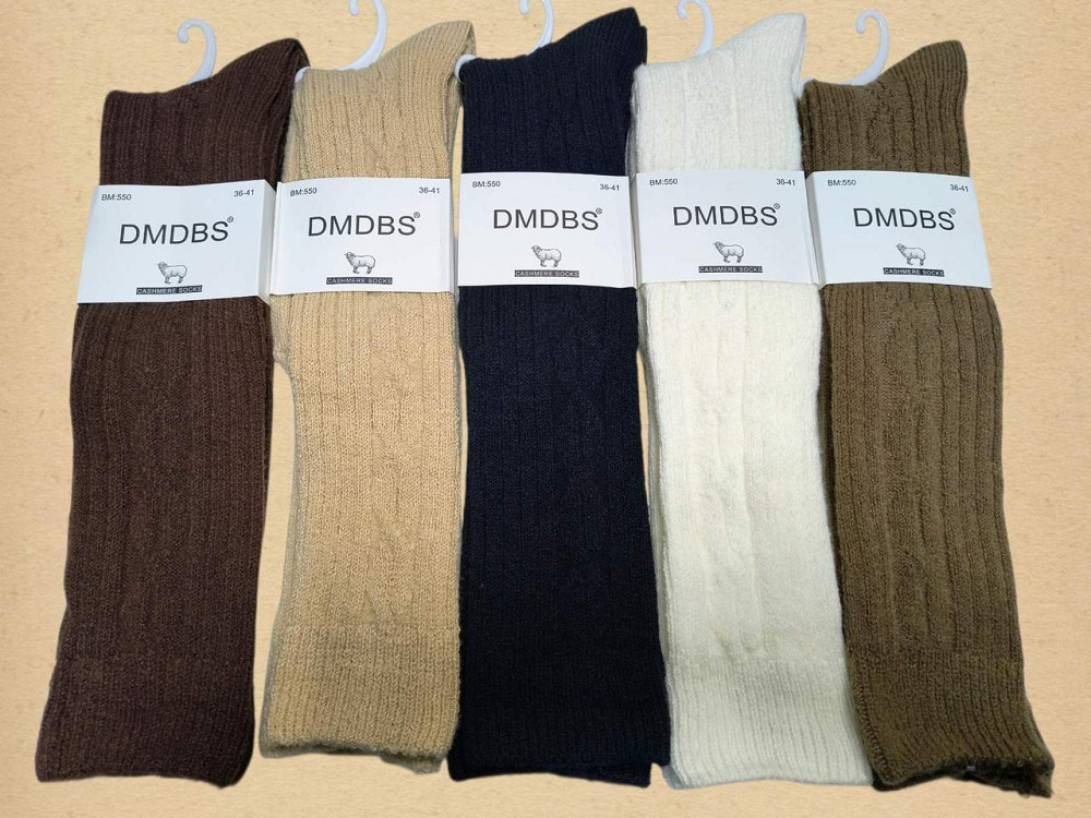 Женские шерстяние гольфы высокие (5 шт разного цвета). Размер 36-41 DMDBS BM:551 Киев - изображение 2