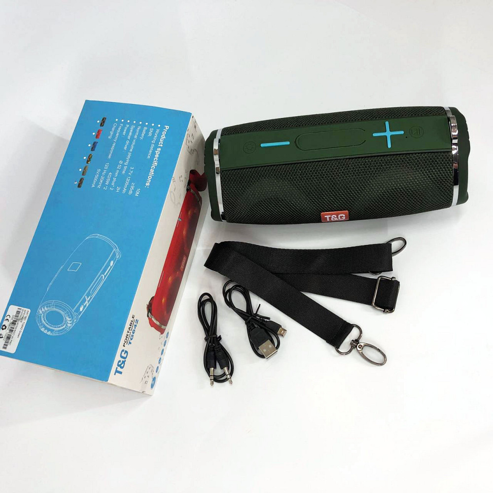 Bluetooth колонка з динамічним підсвічуванням TG642, Бездротова портативна колонка з ремінцем KL-95 Львів - фото 10
