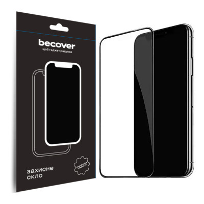 Стекло защитное BeCover Apple iPhone 15 Plus Black (709788) Винница - изображение 1