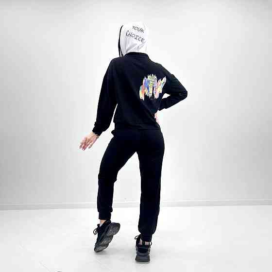 Женский костюм-двойка с капюшоном Rainbow батал Киев