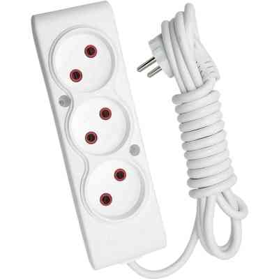 Сетевой удлинитель TECCO 5м 3 поста white (8681277841927) Винница