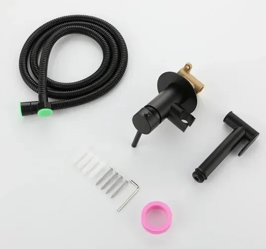 Смеситель для гигиенического душа Mixxus Premium Hans 002 Black встраиваемый черный латунный (MI5980) Черновцы - изображение 4