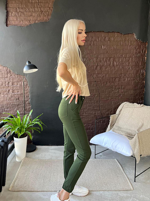 Жіночі брюки джогери "Elias" тонкі оптом | Норма | Розпродаж моделі Київ - фото 10