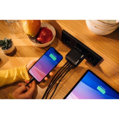 Зарядний пристрій Verbatim MiniGaN 165 W 4 ports (3xUSB-C/1xUSB-A) (32216) Вінниця - фото 6