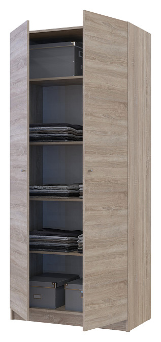 Шафа розпашна з полицями Doros Промо 90х48х204 см Дуб сонома (DRS-011200) Дніпро - фото 4