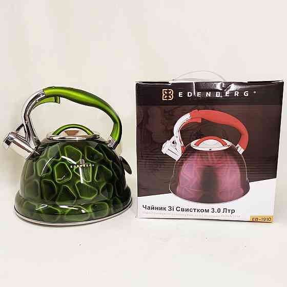 Чайник для води на газ Edenberg, Чайник для приготування напоїв зі свистком на кухню 3 л JL-29 Львів