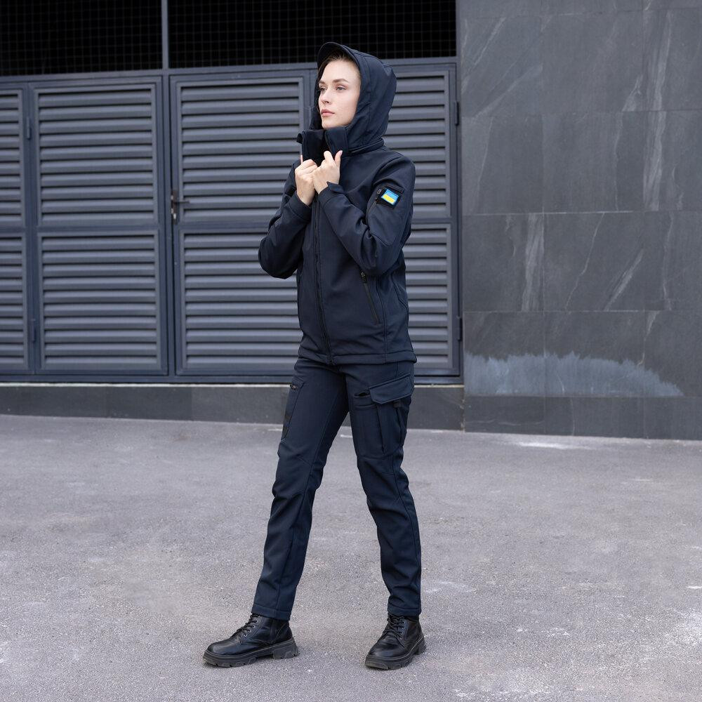 Жіноча тактична демісезонна темно-синя куртка Pobedov Motive Київ - фото 2