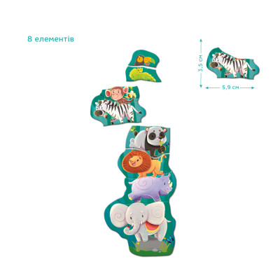 Обучающий набор DoDo Магнитная игра Друзья из джунглей (200256) Винница - изображение 5