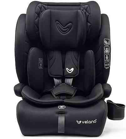 Автокрісло VELANO Flexo i-Size 76–150 см, ISOFIX + Top Tether/ремінь, black Київ