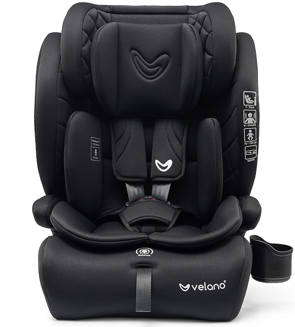Автокрісло VELANO Flexo i-Size 76–150 см, ISOFIX + Top Tether/ремінь, black Київ - фото 2