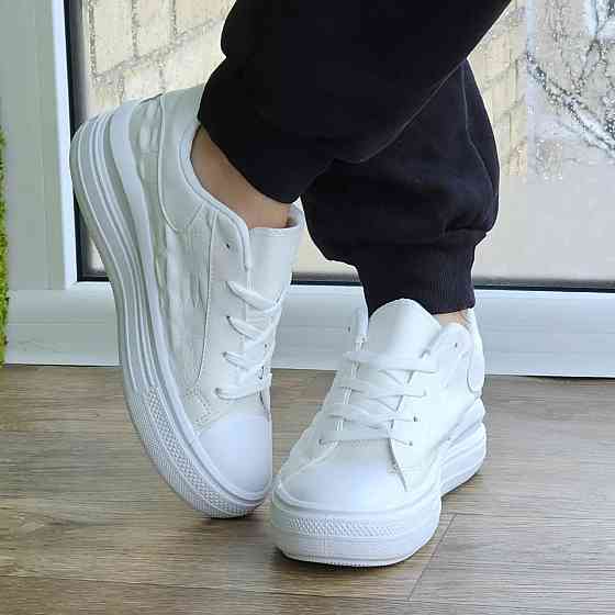 Жіночі Кросівки Кеди на Танкетці Білі Сліпони Мокасини на Платформі (розміри: 36,37,38,39,40,41) - 70-1 Дніпро