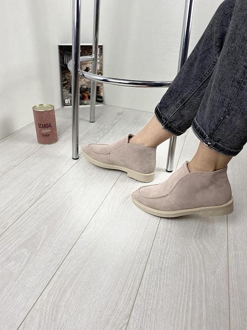 Daragani Черевики жіночі Daragani пудра натуральна замша высота 9 см (3160) Коломия - фото 3