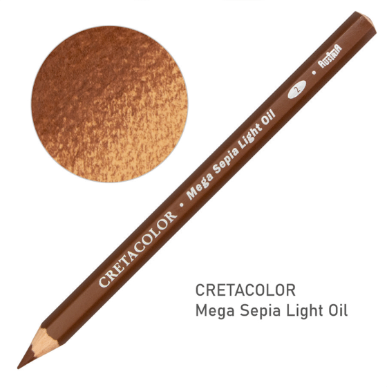 Олівець для рисунку MEGA Сепія олійна світла Cretacolor Київ