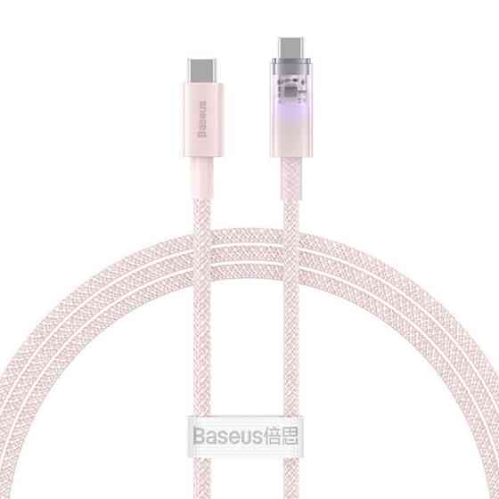 Кабель Baseus Explorer Series Fast Charging Cable with Smart Temperature Control Type-C to Type-C 100W 1m Baby Pink Київ