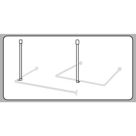 Штанга для шторки підтримуюча пряма Mixxus CRA-S-60 60cm    ( 15109 ) Харьков