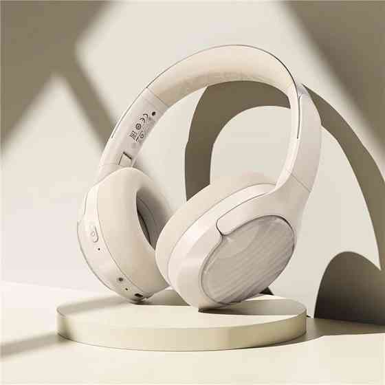 Бездротові накладні навушники ACEFAST H5 active noise cancelling wireless headset Milky White Київ