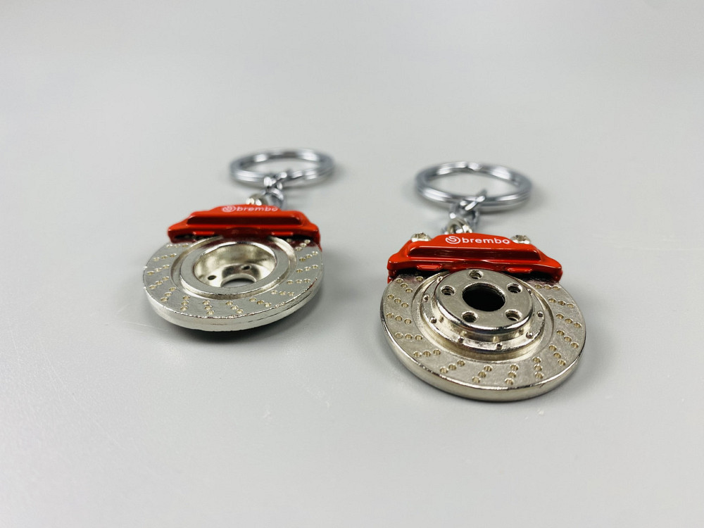 Брелок диск гальмівний + супорт 31мм (діаметр) х 95мм (довжина), брелок на автомобільні ключі Мукачево - фото 2