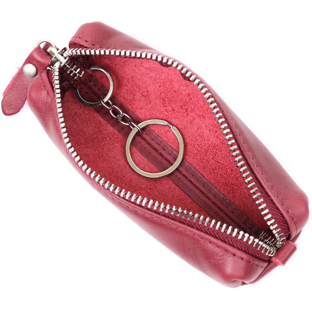 Женская кожаная ключница GRANDE PELLE 16790 Бордовый Киев - изображение 5