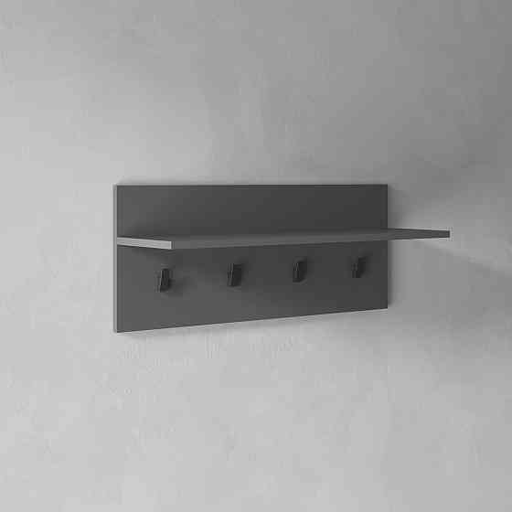 Вешалка настенная VAYS для одежды на 4 крючка с полкой M-46 Львов