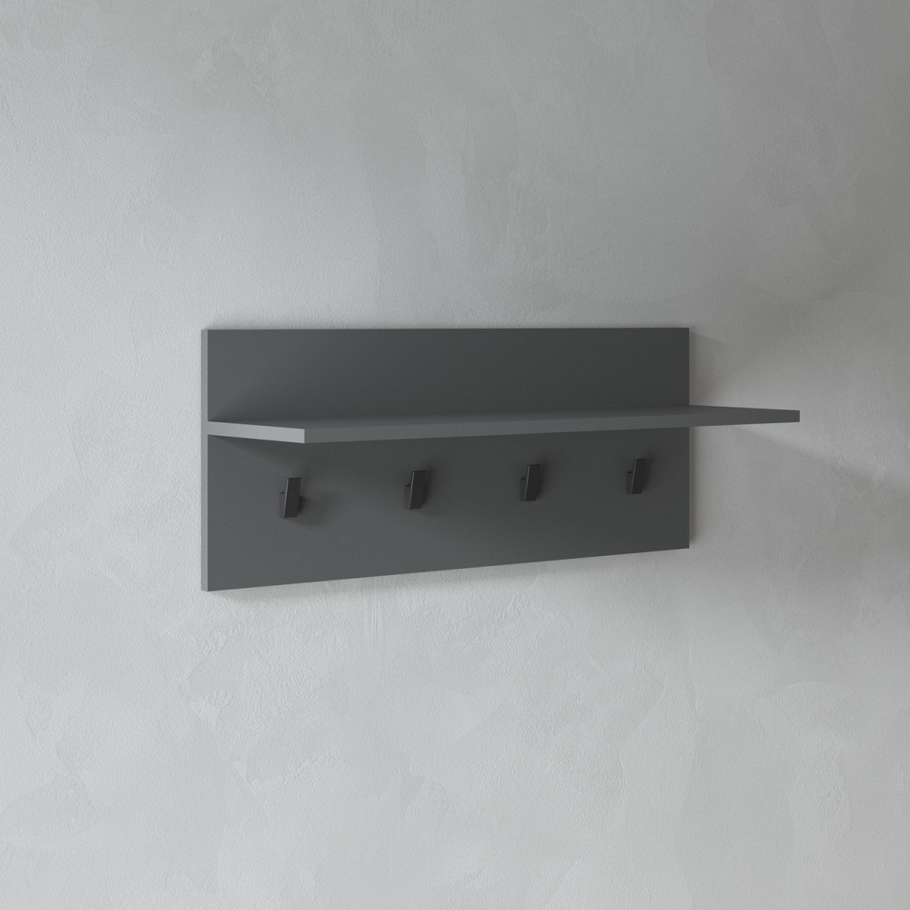 Вешалка настенная VAYS для одежды на 4 крючка с полкой M-46 Львов - изображение 3