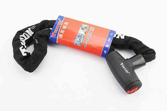 Замок протиугінний ланцюговий 900х8мм під ключ, чорний TY715D Київ