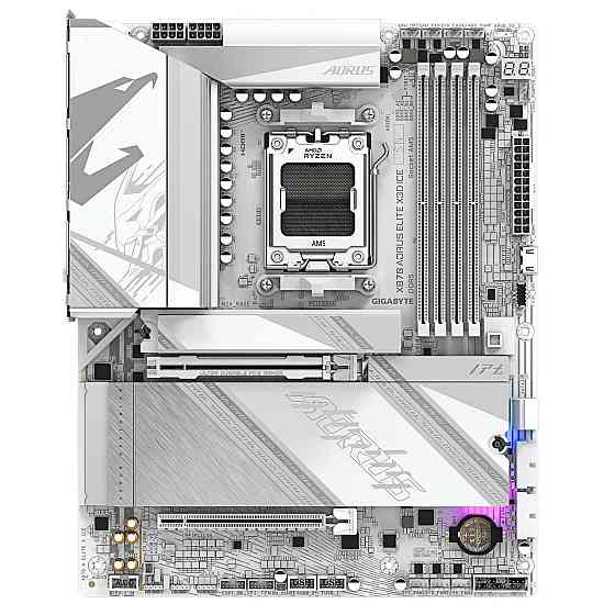 Материнська плата Gigabyte X870 Aorus Elite X3D Ice Socket AM5 ( 21358 ) Харків