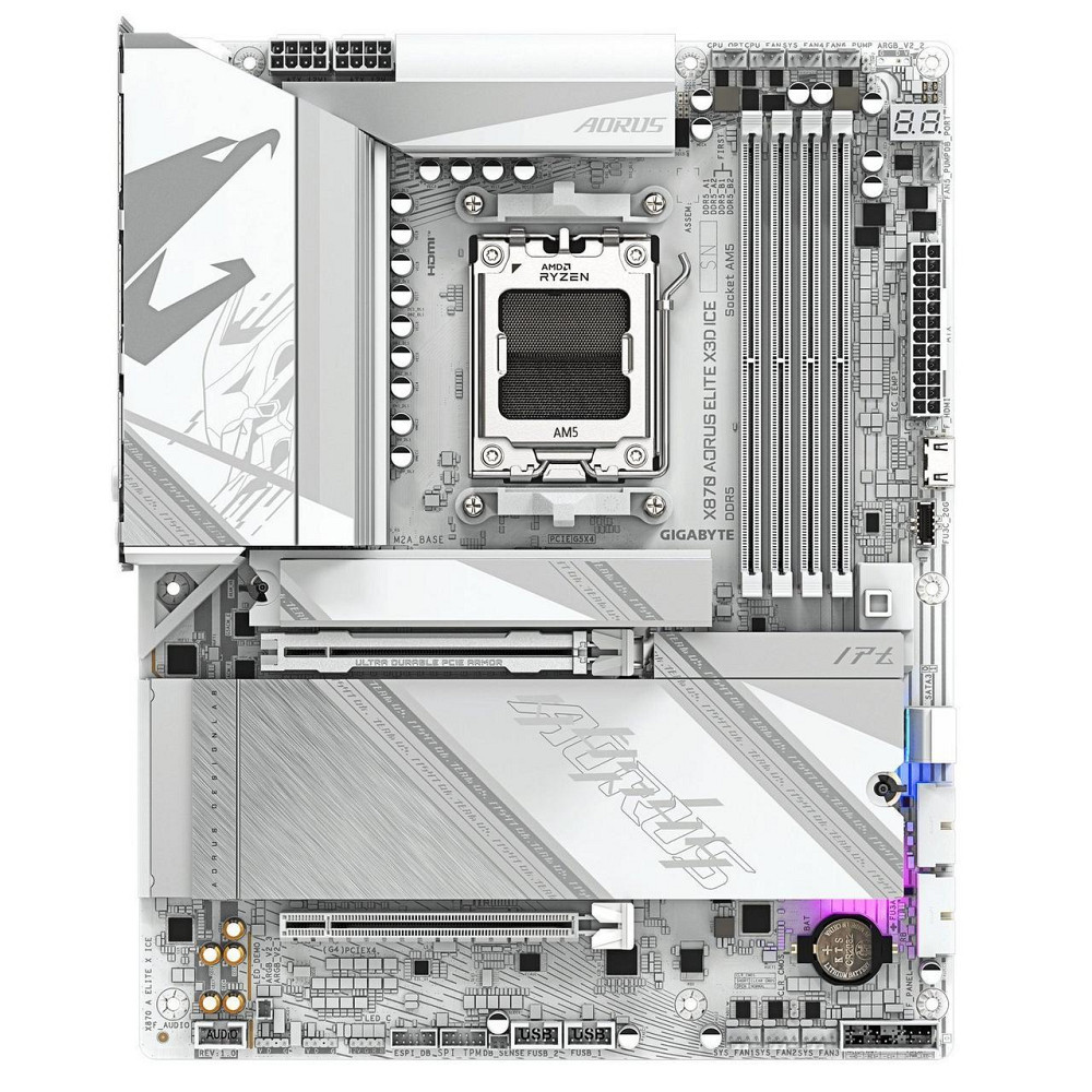Материнська плата Gigabyte X870 Aorus Elite X3D Ice Socket AM5 ( 21358 ) Харків - фото 2