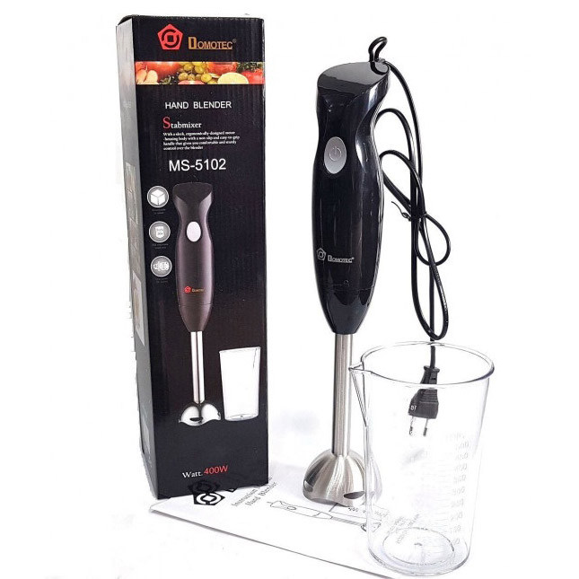 Блендер електричний занурювальний для дому DOMOTEC MS-5102 400 W, Блендер для смузі і соусів OS-28 Львів - фото 2