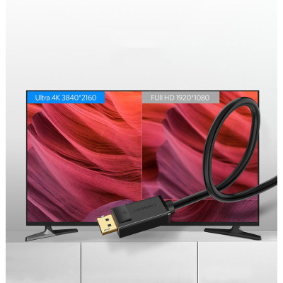 Кабель мультимедийный DisplayPort M to DisplayPort M 1.5m DP102 black Ugreen (10245) Винница - изображение 6