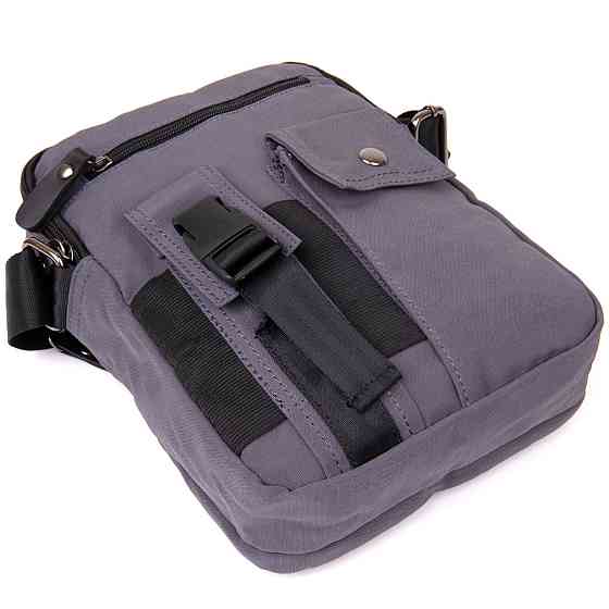 Універсальна текстильна чоловіча сумка на два відділення Графитовая (Vintage) Київ