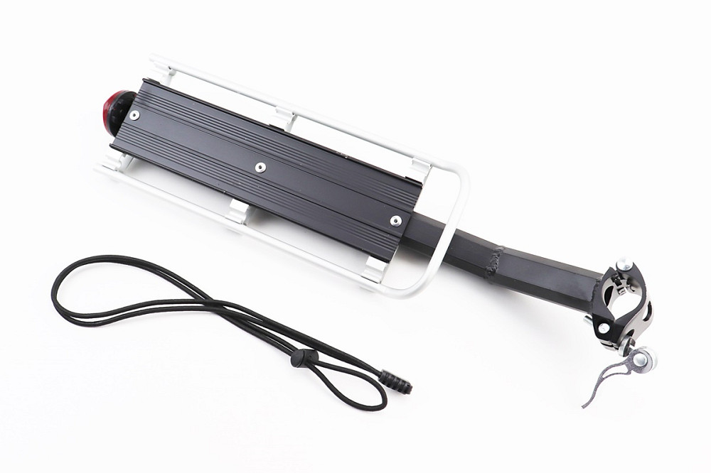 Багажник 26-29" алюмінієвий консольний, кріплення за трубу сидіння ексцентриком, чорно-сірий HS-027 Київ - фото 1